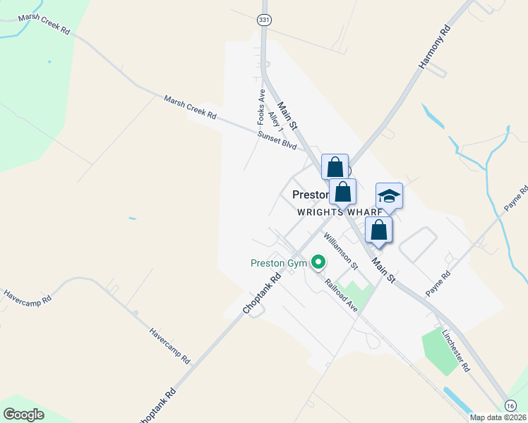 map of restaurants, bars, coffee shops, grocery stores, and more near 136 Lednum Avenue in Preston