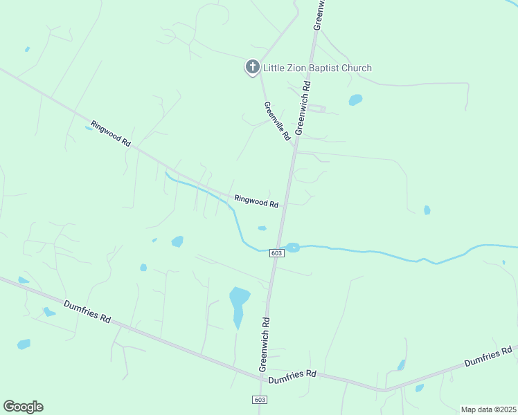 map of restaurants, bars, coffee shops, grocery stores, and more near 3593 Ringwood Road in Nokesville