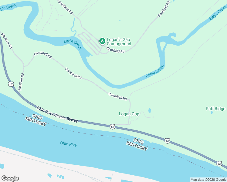 map of restaurants, bars, coffee shops, grocery stores, and more near 7171 Campbell Rd in Ripley