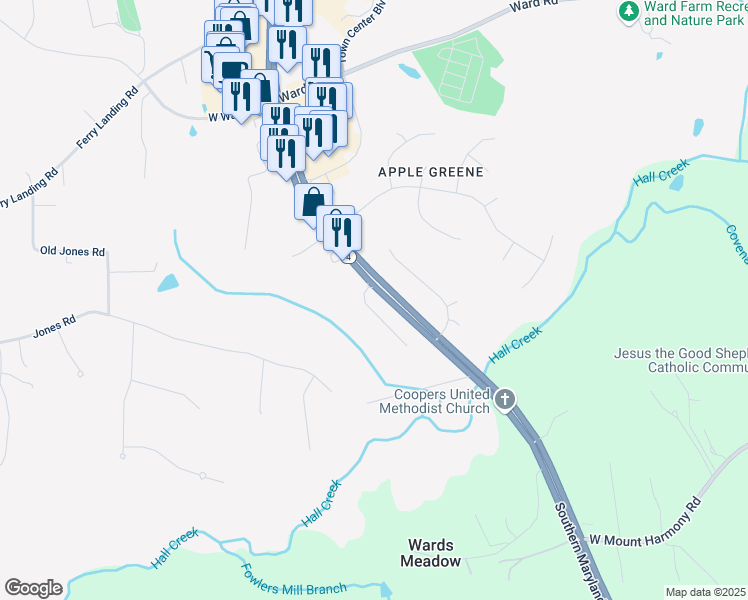 map of restaurants, bars, coffee shops, grocery stores, and more near 9755 Tara Drive in Dunkirk