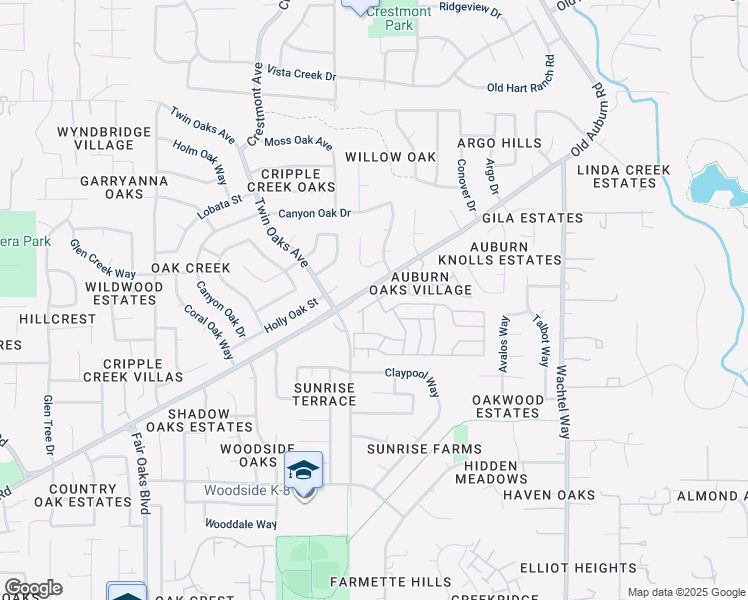 map of restaurants, bars, coffee shops, grocery stores, and more near 8311 Oak Front Lane in Citrus Heights