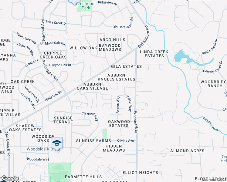 map of restaurants, bars, coffee shops, grocery stores, and more near 8064 Phoebe Way in Citrus Heights