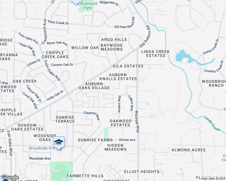 map of restaurants, bars, coffee shops, grocery stores, and more near 8064 Phoebe Way in Citrus Heights