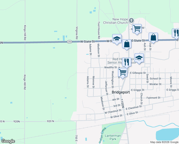 map of restaurants, bars, coffee shops, grocery stores, and more near 881 Adams Street in Bridgeport