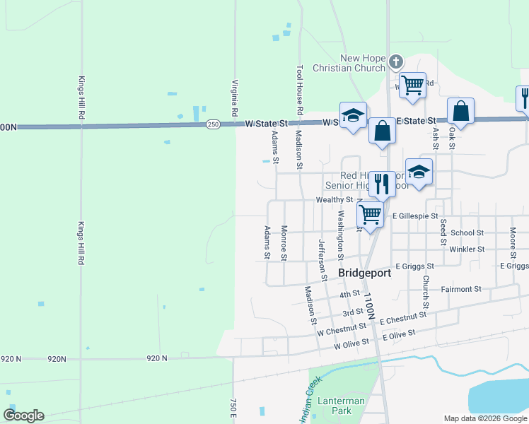 map of restaurants, bars, coffee shops, grocery stores, and more near 881 Adams Street in Bridgeport