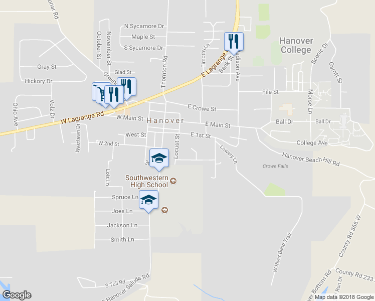 map of restaurants, bars, coffee shops, grocery stores, and more near 116 Sharon Court in Hanover