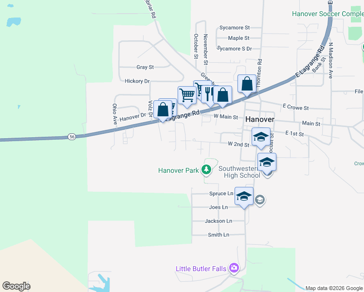 map of restaurants, bars, coffee shops, grocery stores, and more near 190 Parkside Drive in Hanover