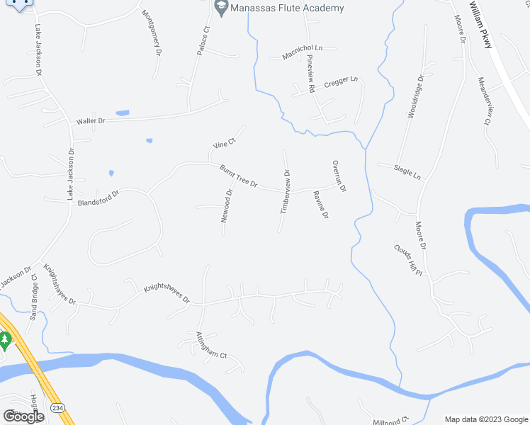 map of restaurants, bars, coffee shops, grocery stores, and more near 11050 Timberview Drive in Manassas