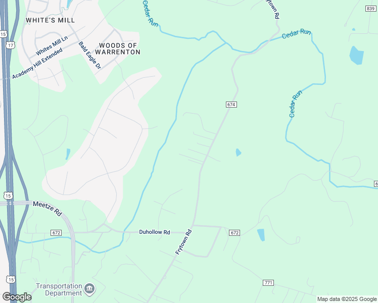 map of restaurants, bars, coffee shops, grocery stores, and more near 7804 Frytown Road in Warrenton