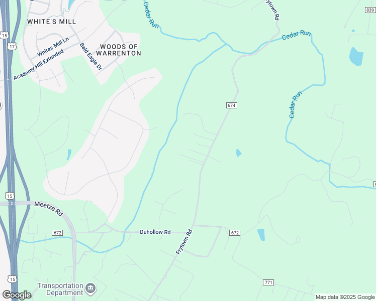 map of restaurants, bars, coffee shops, grocery stores, and more near 7804 Frytown Road in Warrenton