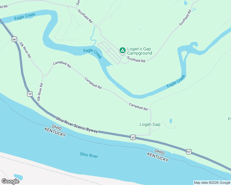 map of restaurants, bars, coffee shops, grocery stores, and more near 7041 Campbell Road in Ripley