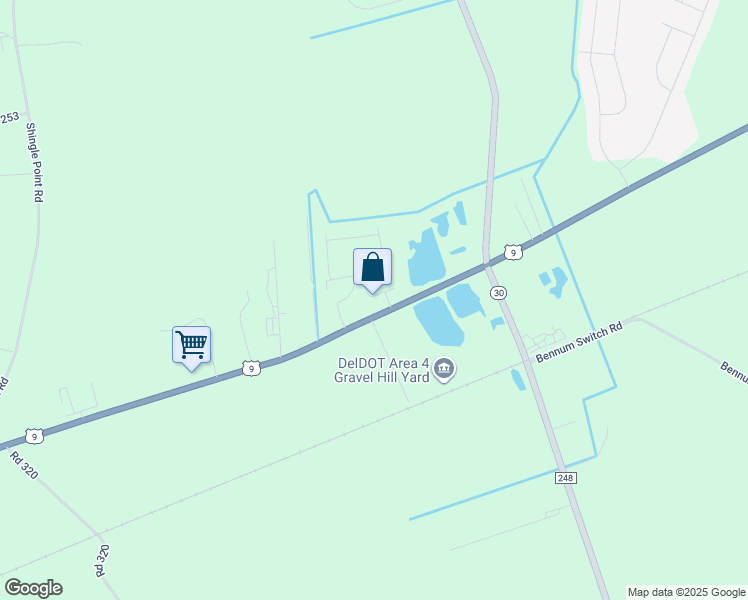 map of restaurants, bars, coffee shops, grocery stores, and more near 24451 Lewes Georgetown Highway in Georgetown