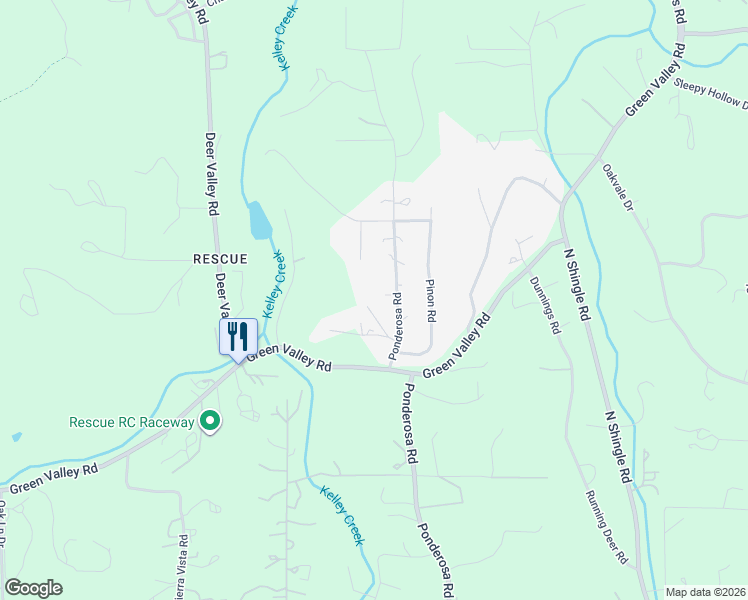 map of restaurants, bars, coffee shops, grocery stores, and more near 4379 Tommy Court in El Dorado County