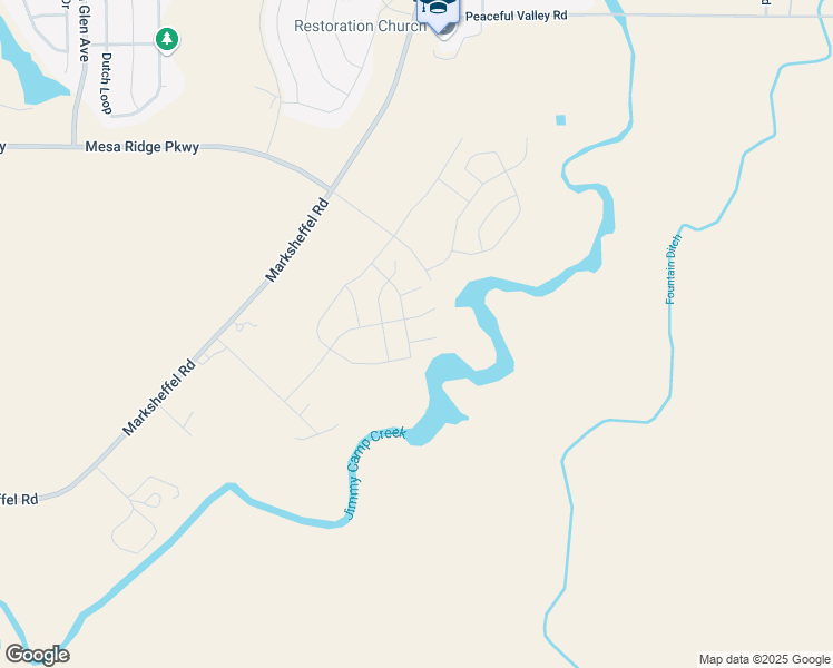 map of restaurants, bars, coffee shops, grocery stores, and more near 9318 Petkash Peak Court in Fountain
