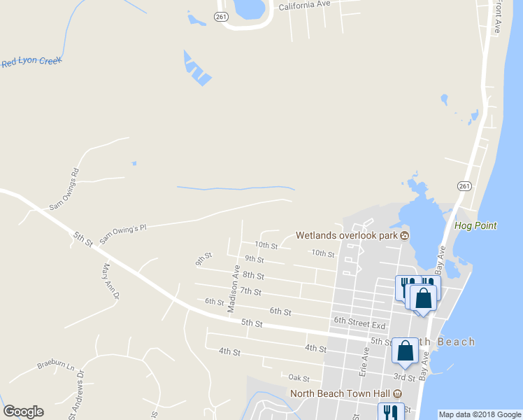 map of restaurants, bars, coffee shops, grocery stores, and more near 9305 Sam Owing's Place in Owings