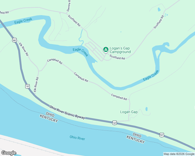 map of restaurants, bars, coffee shops, grocery stores, and more near 7041 Campbell Road in Ripley