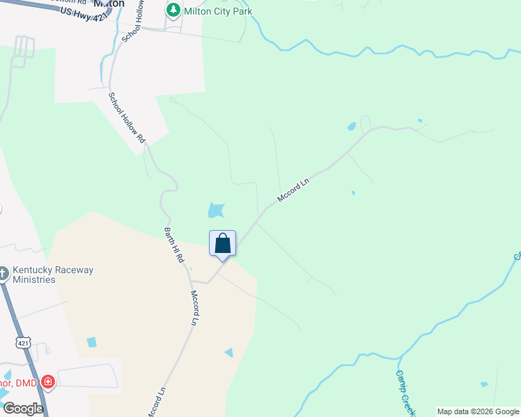 map of restaurants, bars, coffee shops, grocery stores, and more near Whitaker Rd in Milton