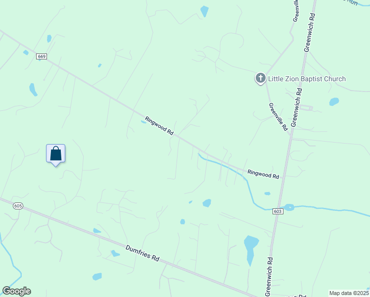 map of restaurants, bars, coffee shops, grocery stores, and more near 4105 Ringwood Road in Nokesville