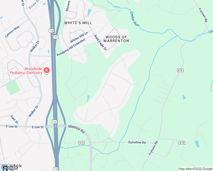 map of restaurants, bars, coffee shops, grocery stores, and more near 6340 Barn Owl Court in Warrenton