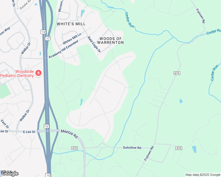 map of restaurants, bars, coffee shops, grocery stores, and more near 6355 Barn Owl Court in Warrenton