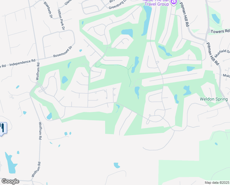 map of restaurants, bars, coffee shops, grocery stores, and more near 277 Ash Down Forest Court in Weldon Spring