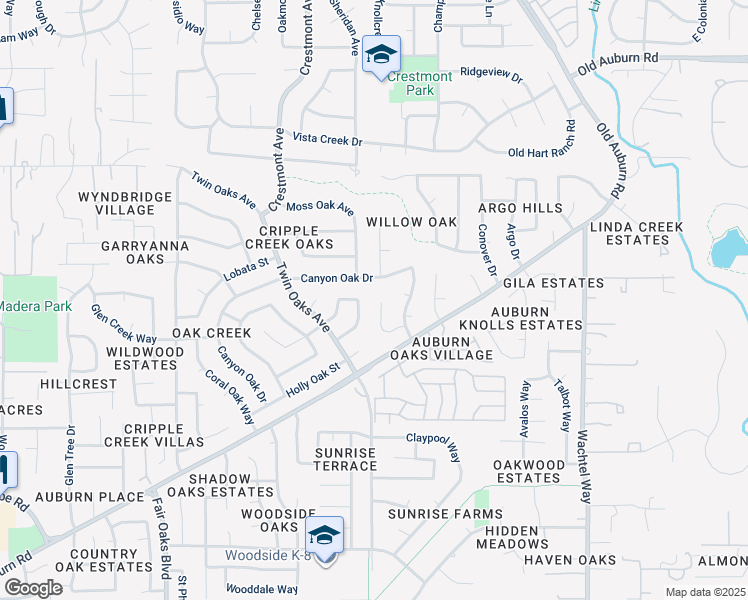 map of restaurants, bars, coffee shops, grocery stores, and more near 8149 Glen Canyon Court in Citrus Heights