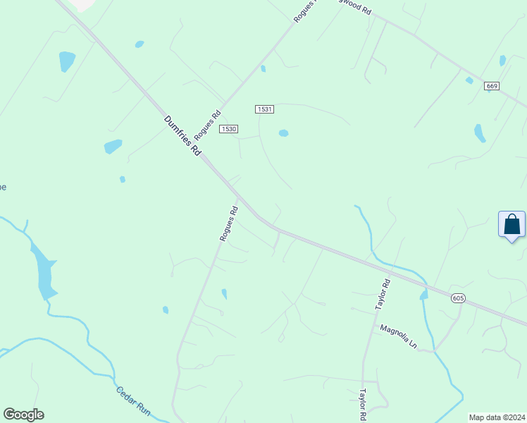 map of restaurants, bars, coffee shops, grocery stores, and more near 4750 Dumfries Road in Catlett