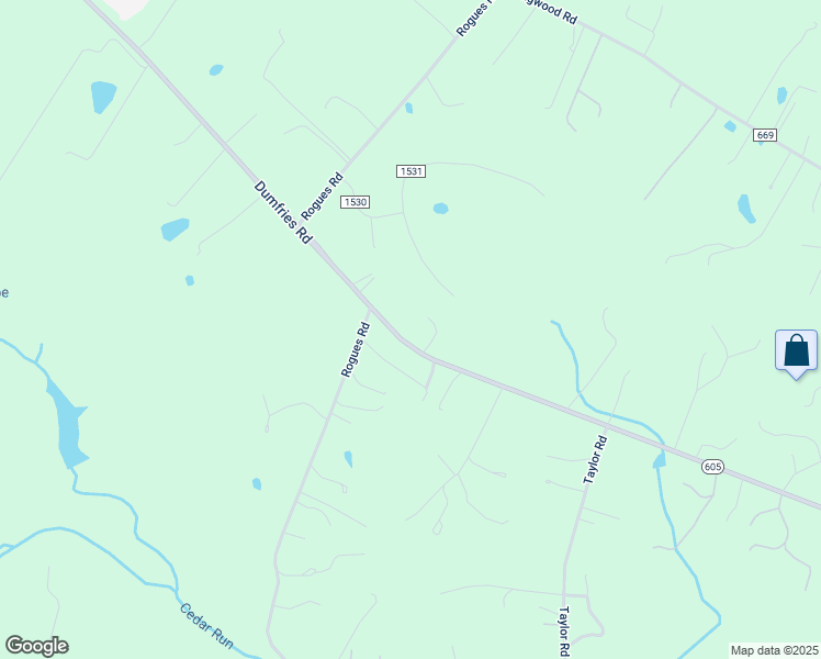 map of restaurants, bars, coffee shops, grocery stores, and more near 4750 Dumfries Road in Catlett