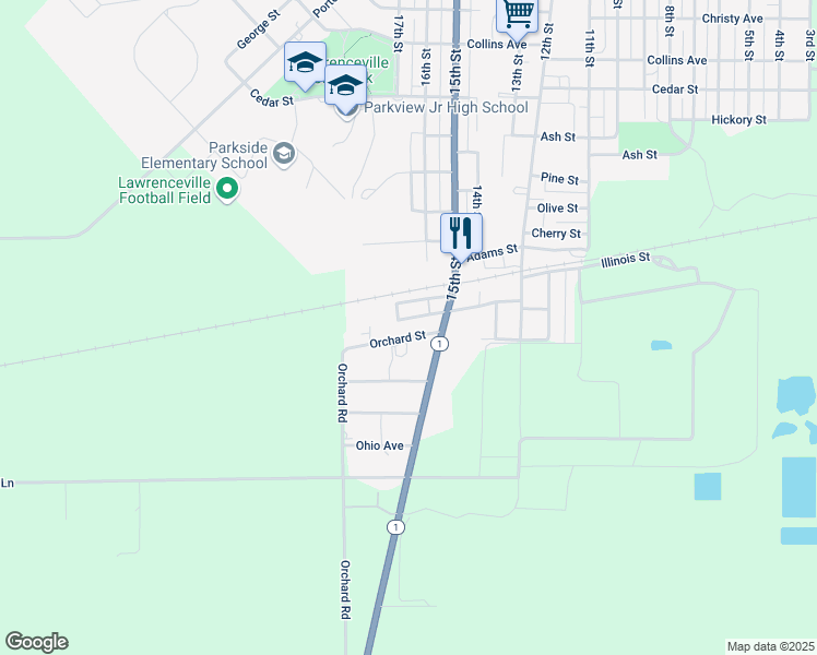 map of restaurants, bars, coffee shops, grocery stores, and more near 1150E in Lawrenceville