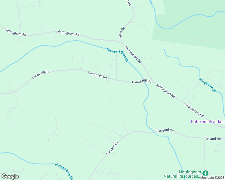 map of restaurants, bars, coffee shops, grocery stores, and more near 16601 Candy Hill Road in Upper Marlboro