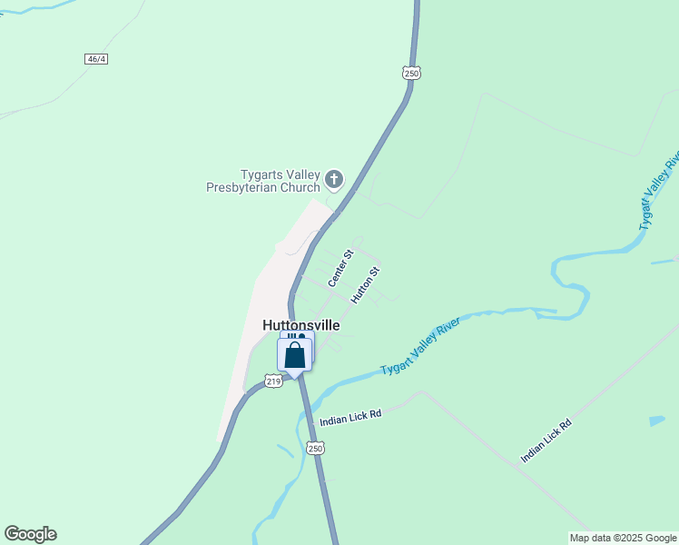map of restaurants, bars, coffee shops, grocery stores, and more near 34-66 Center St in Huttonsville