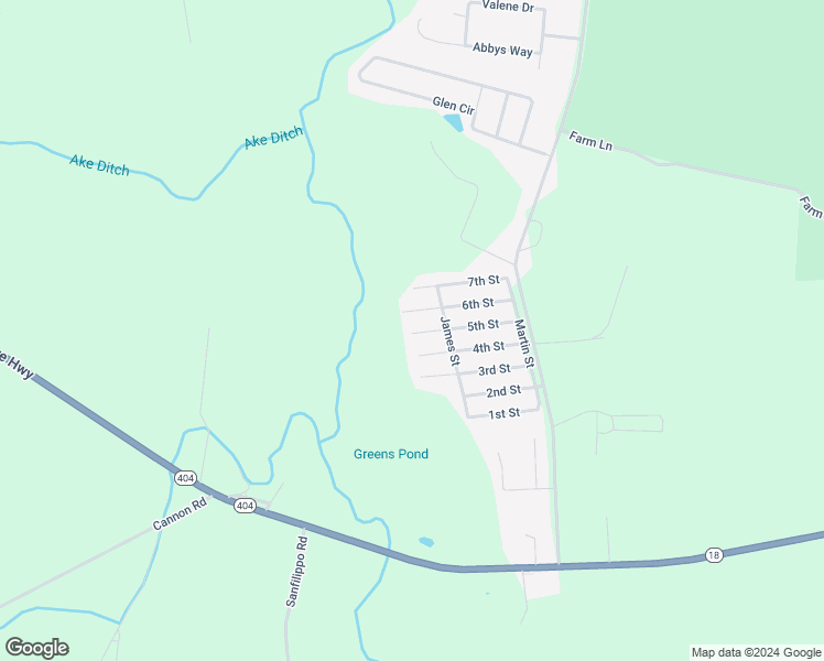 map of restaurants, bars, coffee shops, grocery stores, and more near 11234 5th Street in Bridgeville