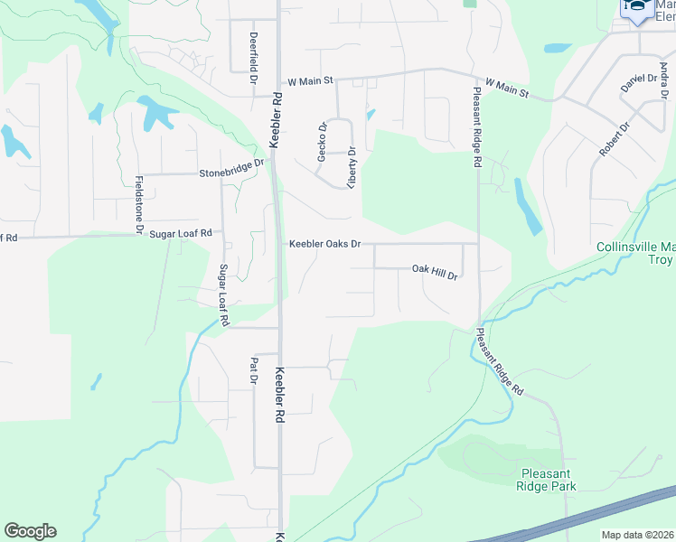 map of restaurants, bars, coffee shops, grocery stores, and more near 100 Oak Hill Drive in Maryville