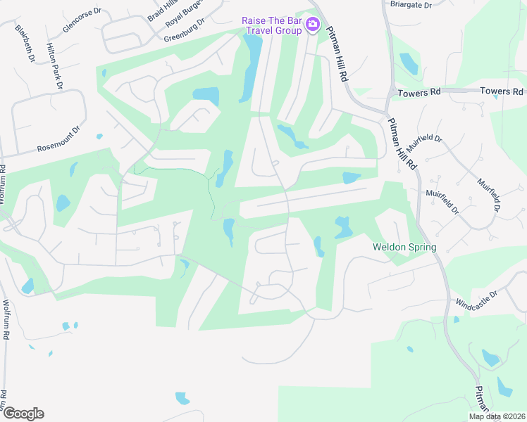 map of restaurants, bars, coffee shops, grocery stores, and more near 7 Whitmoor Court in Weldon Spring