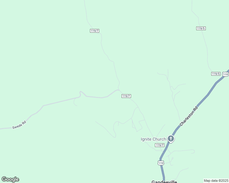map of restaurants, bars, coffee shops, grocery stores, and more near 193 Swede Road in Gandeeville