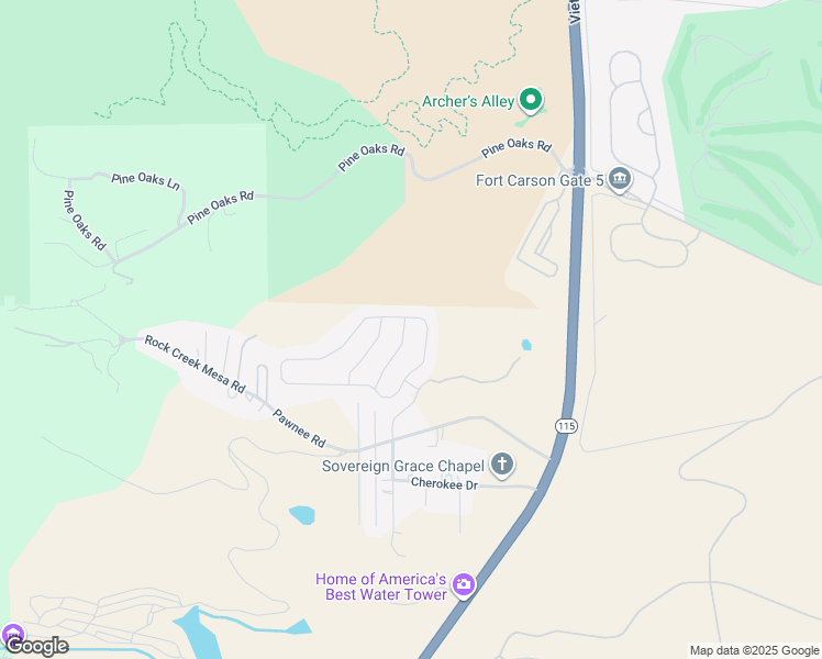 map of restaurants, bars, coffee shops, grocery stores, and more near 146 Navajo Drive in Colorado Springs