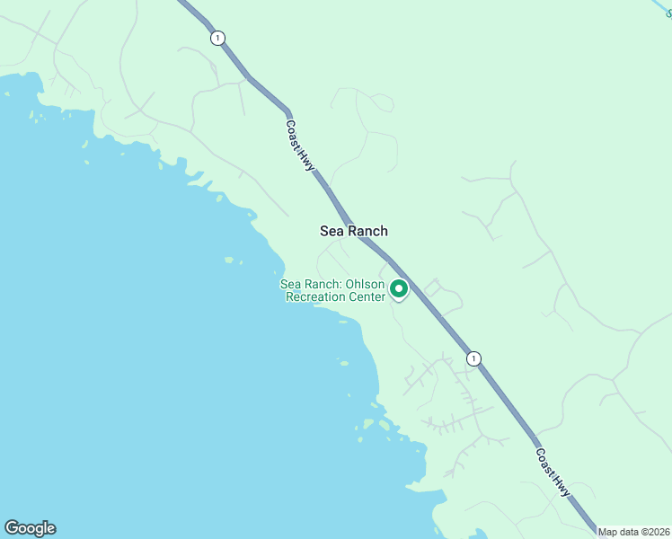 map of restaurants, bars, coffee shops, grocery stores, and more near 37683 White Barn in Sea Ranch