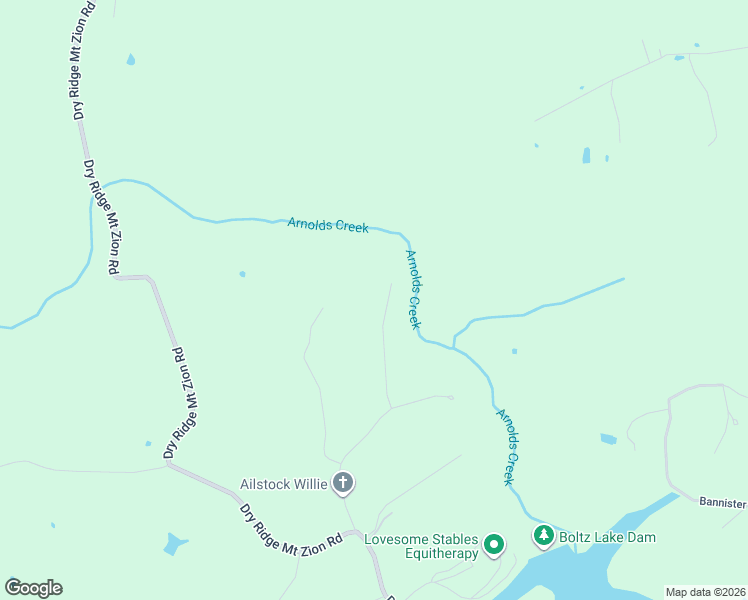 map of restaurants, bars, coffee shops, grocery stores, and more near Saddlebrook Lane in Dry Ridge