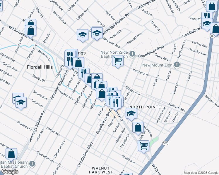 6401 West Florissant Avenue, Jennings MO Walk Score
