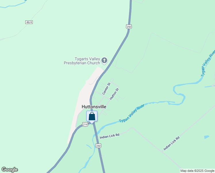 map of restaurants, bars, coffee shops, grocery stores, and more near 66 Center St in Huttonsville