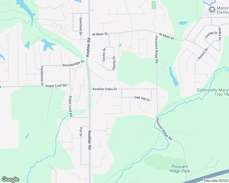 map of restaurants, bars, coffee shops, grocery stores, and more near 100 Oak Hill Drive in Maryville