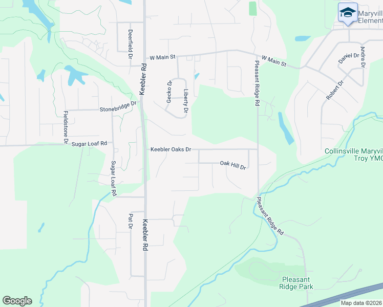 map of restaurants, bars, coffee shops, grocery stores, and more near 116 Oak Hill Drive in Maryville
