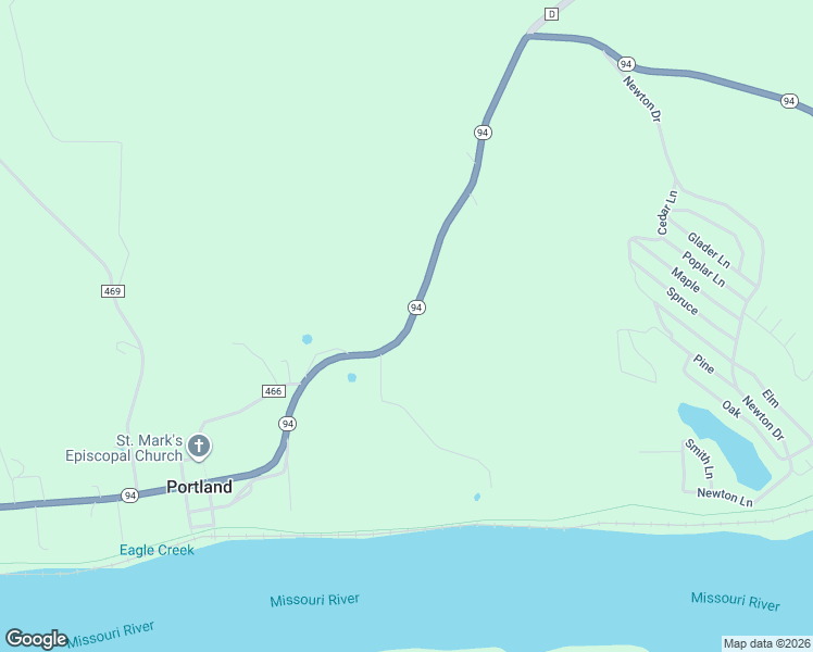 map of restaurants, bars, coffee shops, grocery stores, and more near 10651 Missouri 94 in Portland