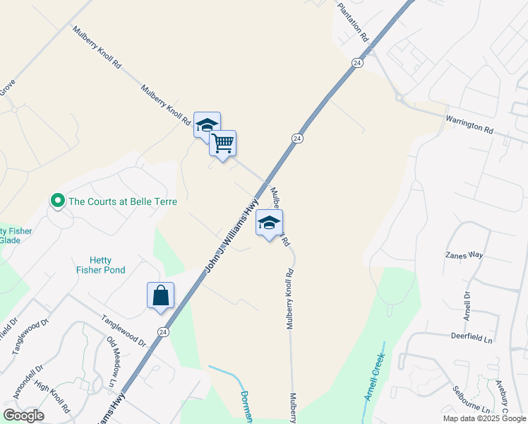 map of restaurants, bars, coffee shops, grocery stores, and more near 19646 Mulberry Knoll Road in Lewes