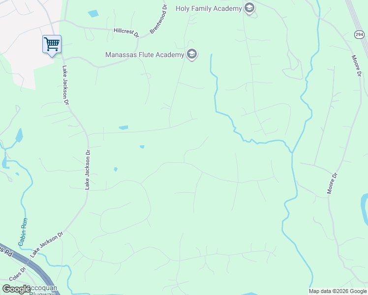 map of restaurants, bars, coffee shops, grocery stores, and more near 11040 Vine Court in Manassas