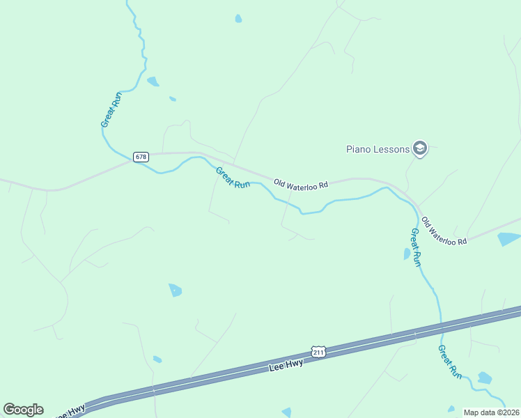 map of restaurants, bars, coffee shops, grocery stores, and more near 8363 Old Waterloo Road in Warrenton