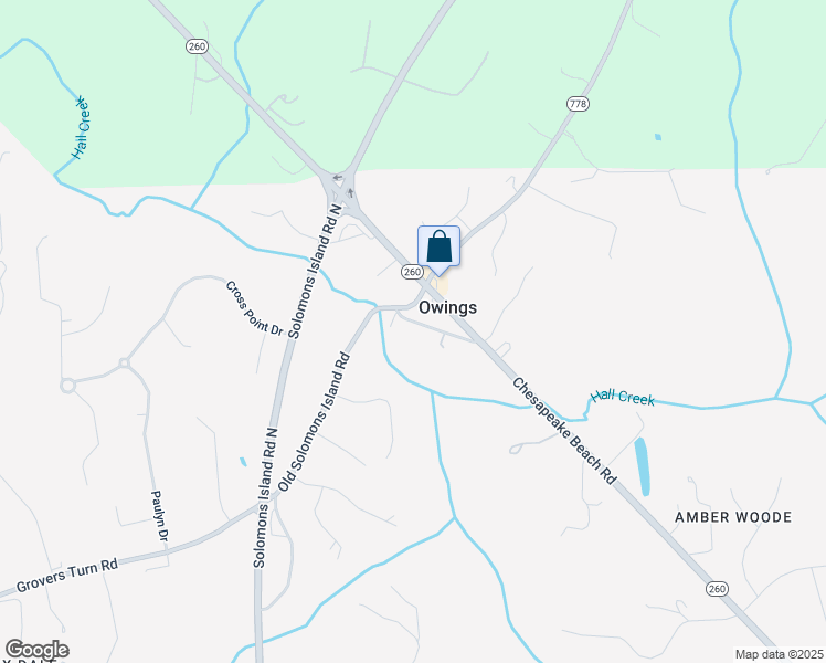 map of restaurants, bars, coffee shops, grocery stores, and more near 135 Thomas Avenue in Owings