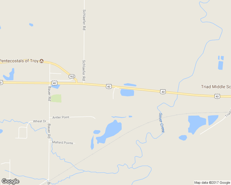 map of restaurants, bars, coffee shops, grocery stores, and more near 1606 Rustic Lane in Saint Jacob