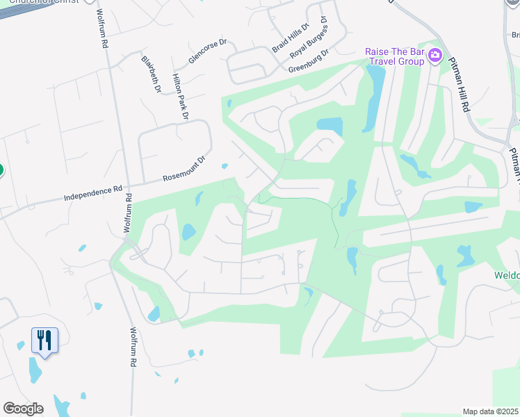 map of restaurants, bars, coffee shops, grocery stores, and more near 2 Shaelah Drive in Weldon Spring