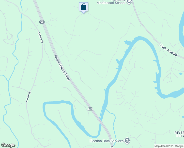 map of restaurants, bars, coffee shops, grocery stores, and more near 6773 River Road in Manassas